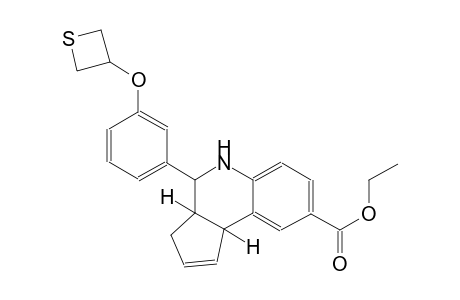 3H-cyclopenta[c]quinoline-8-carboxylic acid, 3a,4,5,9b-tetrahydro-4-[3-(3-thietanyloxy)phenyl]-, ethyl ester, (3aS,4R,9bR)-