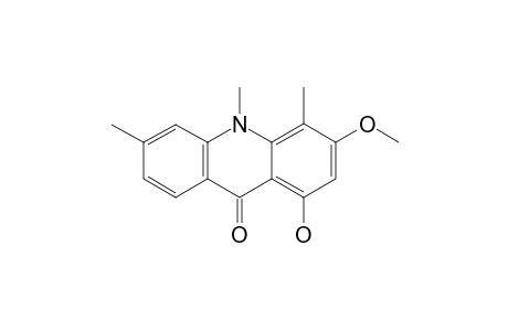 1-HYDROXY-3-METHOXY-4,6,10-TRIMETHYL-9-(10H)-ACRIDINONE
