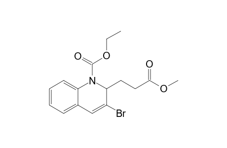 3-(3-BROMO-1-ETHOXYCARBONYL-1,2-DIHYDROQUINOLINE-2-YL)-PROPIONIC-ACID-METHYLESTER