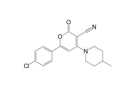 6-(4-Chlorophenyl)-2-keto-4-(4-methylpiperidino)pyran-3-carbonitrile