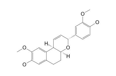 MUSELLARIN-B;REL-(3S,4AR,10BR)-3-(3'-METHOXY-4'-HYDROXYPHENYL)-8-HYDROXY-9-METHOXY-4A,5,6,10B-TETRAHYDRO-3H-NAPHTHO-[2,1-B]-PYRAN