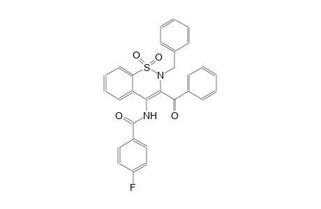 N-(3-benzoyl-2-benzyl-1,1-dioxido-2H-1,2-benzothiazin-4-yl)-4-fluorobenzamide