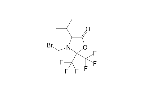 3-(bromomethyl)-4-propan-2-yl-2,2-bis(trifluoromethyl)-1,3-oxazolidin-5-one