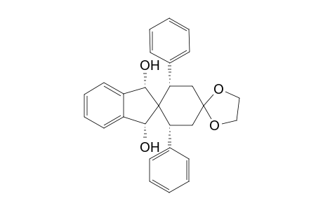 cis-3',5'-Diphenyl-1",3"-dihydroxydispiro[1,3-oxolane-2,1'-cyclohexane-4',2"-[2H]-indene]-1",3"-diol