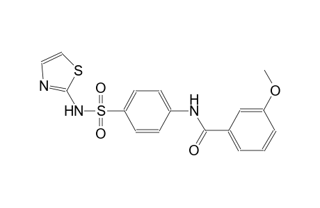 3-methoxy-N-{4-[(1,3-thiazol-2-ylamino)sulfonyl]phenyl}benzamide
