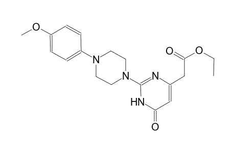 4-pyrimidineacetic acid, 1,6-dihydro-2-[4-(4-methoxyphenyl)-1-piperazinyl]-6-oxo-, ethyl ester