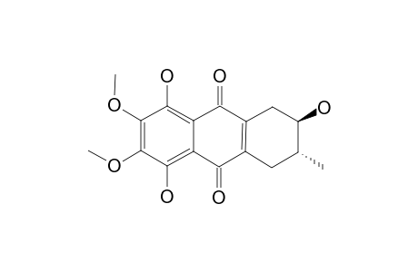 PRISCONNATANONE-H;1,2,3,4-TETRAHYDRO-2-ALPHA,5,8-TRIHYDROXY-6,7-DIMETHOXY-3-BETA-METHYL-ANTHRACENE-9,10-DIONE
