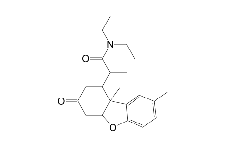 1-Dibenzofuranacetamide, N,N-diethyl-1,2,3,4,4a,9b-hexahydro-.alpha.,8,9b-trimethyl-3-oxo-