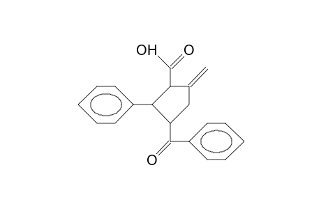 4-Benzoyl-2-methylene-5-phenyl-cyclopentanecarboxylic acid
