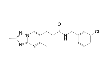 [1,2,4]triazolo[1,5-a]pyrimidine-6-propanamide, N-[(3-chlorophenyl)methyl]-2,5,7-trimethyl-