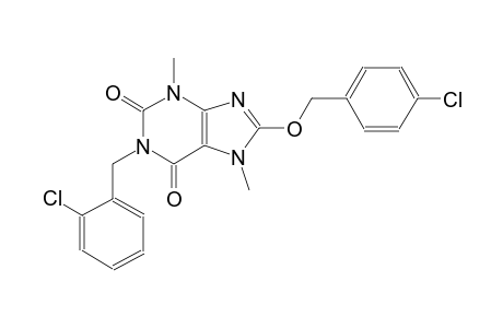 1-(2-chlorobenzyl)-8-[(4-chlorobenzyl)oxy]-3,7-dimethyl-3,7-dihydro-1H-purine-2,6-dione