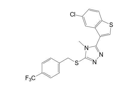 3-(5-chlorobenzo[b]thien-3-yl)-4-methyl-5-{[p-(trifluoromethyl)benzyl]thio}-4H-1,2,4-triazole