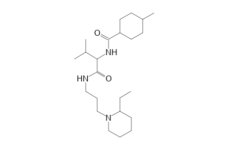 N-[1-[3-(2-ethyl-1-piperidinyl)propylamino]-3-methyl-1-oxobutan-2-yl]-4-methyl-1-cyclohexanecarboxamide
