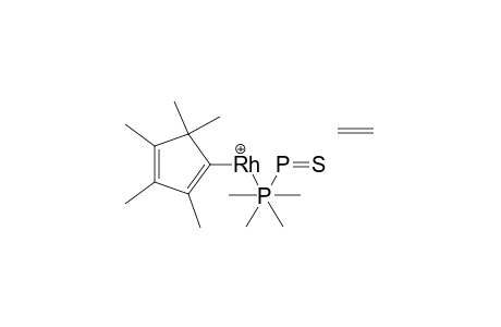 Rhodium, (.eta.2-ethene)[(1,2,3,4,5-.eta.)-1,2,3,4,5-pentamethyl-2,4-cyclopent adien-1-yl](tetramethyldiphosphine 1-sulfide-P2)-