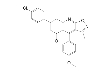 7-(4-Chlorophenyl)-4-(4-methoxylphenyl)-3-methyl-7,8-dihydroisoxazolo[5,4-b]quinolin5(6H)-one