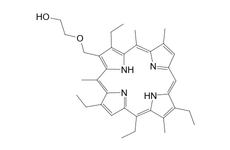 meso-1-((2'-hydroxyethoxy)methyl)-3,6,9,12-tetramethyl-2,5,8,11-tetraethylporphyrin