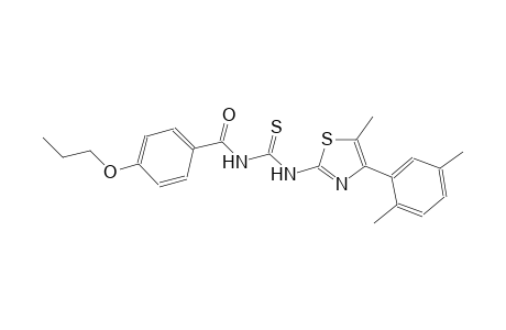 N-[4-(2,5-dimethylphenyl)-5-methyl-1,3-thiazol-2-yl]-N'-(4-propoxybenzoyl)thiourea