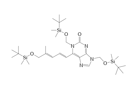 1,9-bis[[tert-butyl(dimethyl)silyl]oxymethyl]-6-[(1E,3E)-5-[tert-butyl(dimethyl)silyl]oxy-4-methyl-penta-1,3-dienyl]purin-2-one