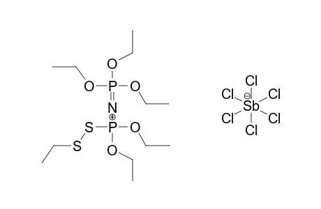 1,1,1-TRIETHOXY-3,3-DIETHOXY-3-ETHYLDITHIOIMINOPHOSPHORANOPHOSPHONIUMHEXACHLOROANTIMONATE