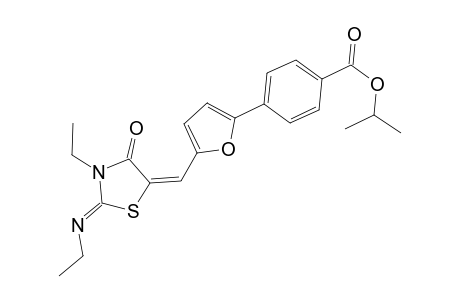 4-[5-(3-ethyl-2-ethylimino-4-oxo-thiazolidin-5-ylidenemethyl)-furan-2-yl]-benzoic acid isopropyl ester