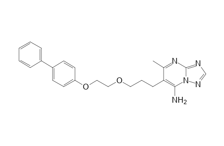 [1,2,4]Triazolo[1,5-a]pyrimidin-7-amine, 6-[3-[2-([1,1'-biphenyl]-4-yloxy)ethoxy]propyl]-5-methyl-