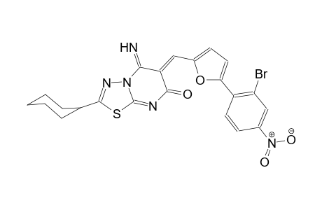 (6Z)-6-{[5-(2-bromo-4-nitrophenyl)-2-furyl]methylene}-2-cyclohexyl-5-imino-5,6-dihydro-7H-[1,3,4]thiadiazolo[3,2-a]pyrimidin-7-one
