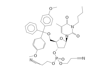 [3-n-Butyl-2'-deoxy-5'-(4,4'-dimethoxytrityl)-thymid-3-yl]-bis-(2-cyano-ethyl)-phosphate