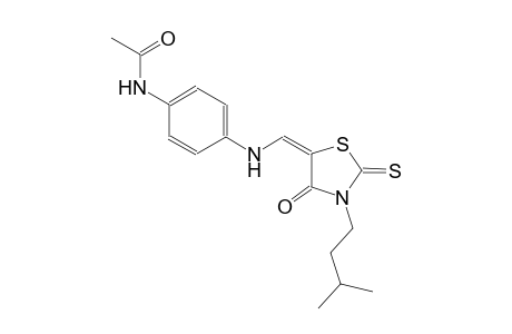 acetamide, N-[4-[[(E)-[3-(3-methylbutyl)-4-oxo-2-thioxo-5-thiazolidinylidene]methyl]amino]phenyl]-
