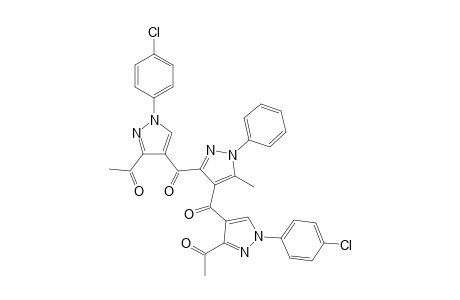 3,4-Bis-(1-(p-chlorophenyl)-3-acetyl-pyrazol-4-carbonyl)-5-methyl-1-phenyl-pyrazole