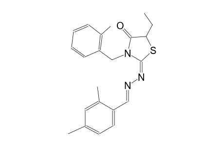 2,4-dimethylbenzaldehyde [(2E)-5-ethyl-3-(2-methylbenzyl)-4-oxo-1,3-thiazolidin-2-ylidene]hydrazone