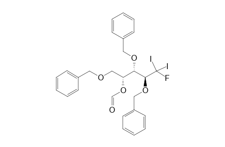5-Deoxy-5-fluoro-2-(formyloxy)-5,5-diiodo-1,3,4-tris(benzyloxy)-D-Arabinitol