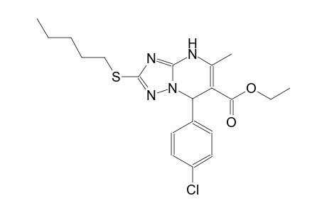 [1,2,4]triazolo[1,5-a]pyrimidine-6-carboxylic acid, 7-(4-chlorophenyl)-4,7-dihydro-5-methyl-2-(pentylthio)-, ethyl ester