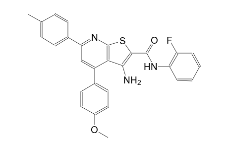 3-amino-N-(2-fluorophenyl)-4-(4-methoxyphenyl)-6-(4-methylphenyl)thieno[2,3-b]pyridine-2-carboxamide
