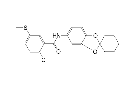 1-[2-chloro-5-(methylsulfanyl)phenyl]-2-{spiro[1,3-benzodioxole-2,1'-cyclohexan]-6-yl}ethan-1-one