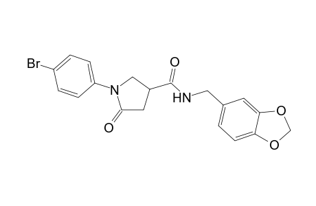 1-(4-Bromo-phenyl)-5-oxo-pyrrolidine-3-carboxylic acid (benzo[1,3]dioxol-5-ylmethyl)-amide