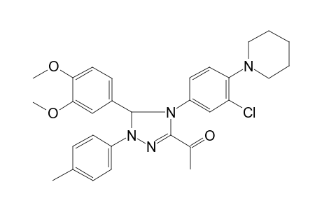 1-[4-(3-chloranyl-4-piperidin-1-yl-phenyl)-3-(3,4-dimethoxyphenyl)-2-(4-methylphenyl)-3H-1,2,4-triazol-5-yl]ethanone
