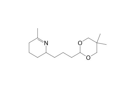 Pyridine, 2-[3-(5,5-dimethyl-1,3-dioxan-2-yl)propyl]-2,3,4,5-tetrahydro-6-methyl-