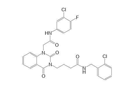 N-(2-chlorobenzyl)-4-(1-[2-(3-chloro-4-fluoroanilino)-2-oxoethyl]-2,4-dioxo-1,4-dihydro-3(2H)-quinazolinyl)butanamide