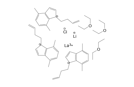 Lithium(I) tris[1-but-3-enyl-4,7-dimethyl-inden-1-ide]triethoxyethane lanthanum(III) chloride