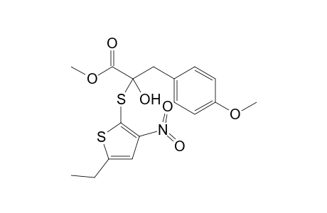 Methyl threo-2-hydroxy-2-( 5'-ethyl-3'-nitro-2'-thienylthio)-3-( 4'-methoxyphenyl)propionate