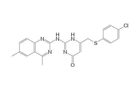 6-{[(4-chlorophenyl)sulfanyl]methyl}-2-[(4,6-dimethyl-2-quinazolinyl)amino]-4(1H)-pyrimidinone