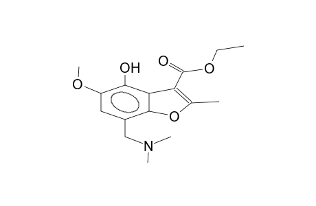 2-methyl-3-ethoxycarbonyl-4-hydroxy-5-methoxy-7-dimethylaminomethylbenzofuran
