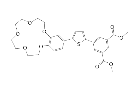 DIMETHYL-5-[5-(2,3,5,6,8,9,11,12-OCTAHYDRO-1,4,7,10,13-BENZOPENTAOXACYCLOPENTADECIN-15-YL)-2-THIENYL]-ISOPHTHALATE