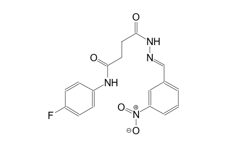 Butanedioic acid monoamide monohydrazide, N-(4-fluorophenyl)-N''-(3-nitrobenzylideno)-
