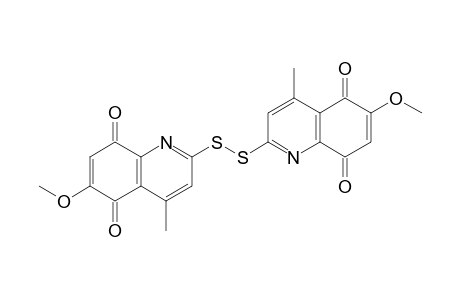 2-[(5,8-diketo-6-methoxy-4-methyl-2-quinolyl)disulfanyl]-6-methoxy-4-methyl-quinoline-5,8-quinone