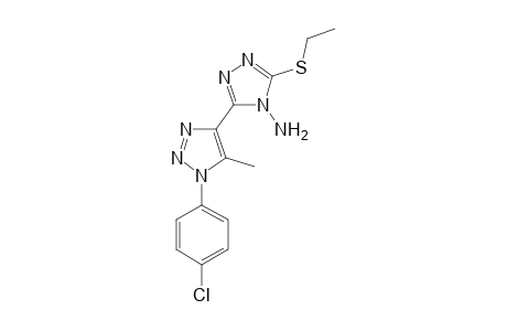 4-Amino-3-(1-p-chlorophenyl-5-methyl-1,2,3-triazol-4-yl)-5-ethylthio-s-triazole