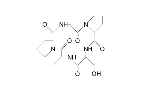 Cyclo-(glycyl-L-prolyl-L-seryl-D-alanyl-L-prolyl)