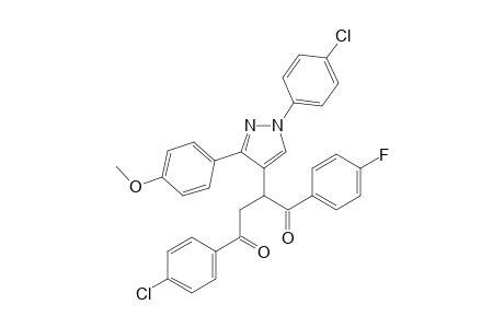 4-(4-Chlorophenyl)-2-(1-(4-chlorophenyl)-3-(4-methoxyphenyl)- 1H-pyrazol-4-yl)-1-(4-fluorophenyl)butan-1,4-dione