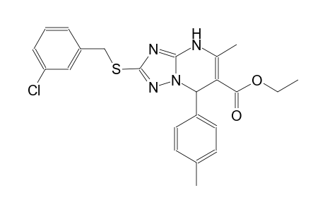 ethyl 2-[(3-chlorobenzyl)sulfanyl]-5-methyl-7-(4-methylphenyl)-4,7-dihydro[1,2,4]triazolo[1,5-a]pyrimidine-6-carboxylate