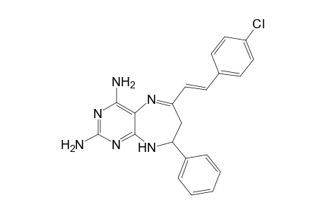 6-[(E)-2-(4-chlorophenyl)ethenyl]-8-phenyl-8,9-dihydro-7H-pyrimido[4,5-b][1,4]diazepine-2,4-diamine